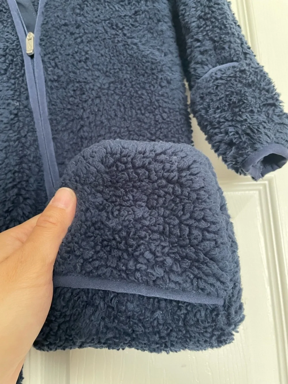 Nike 3-6 Months Baby Navy Fleece One-Piece Hooded Snowsuit EUC